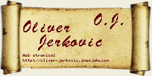 Oliver Jerković vizit kartica